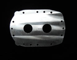 NOSTALGIC STREET & RACE SERIES 371,471,671,871,1071,1271,1471 & 1671 FRONT BEARING PLATE (2) 5/16X2 DOWEL PINS SHOT BLAST FINISH, MACHINED A356.2-T6 ALUMINUM